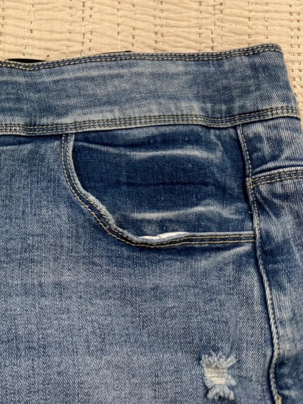 Coco and Carment Button Front Denim Mini Skirt Women Large Stretch Elastic
